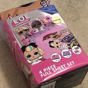 NEW L.O.L. Surprise Doll Remix Sheet Set Kids Bedding 4pc Full Size Microfiber